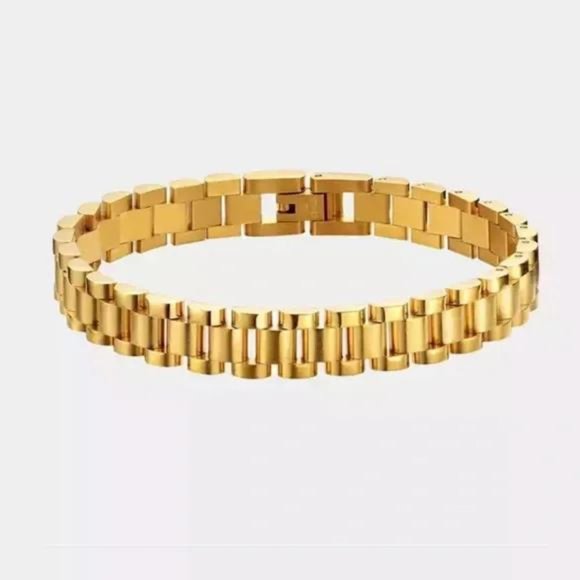 NEW 18K GOLD HIPHOP BANGLE BRACELET, NICE BRACELET, CUTE BRACELET - Picture 2 of 6